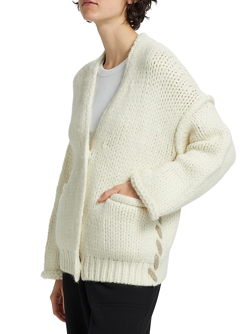 Lofty Wool Whipstitch Cardigan