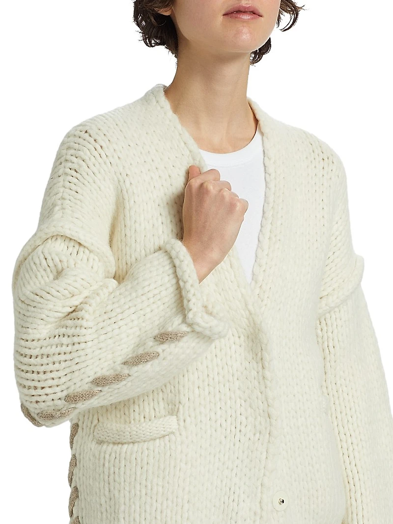 Lofty Wool Whipstitch Cardigan