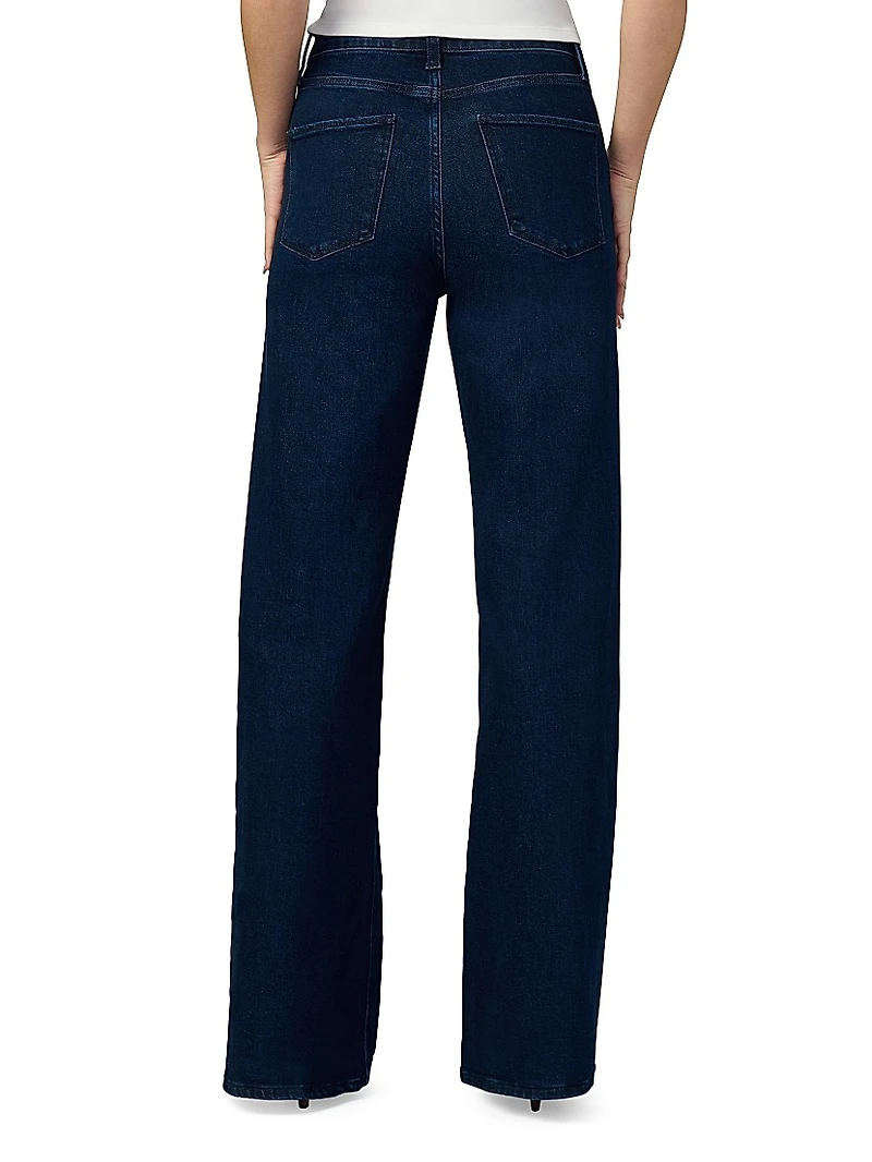 The Mia Crystal-Seam High-Rise Wide-Leg Jeans
