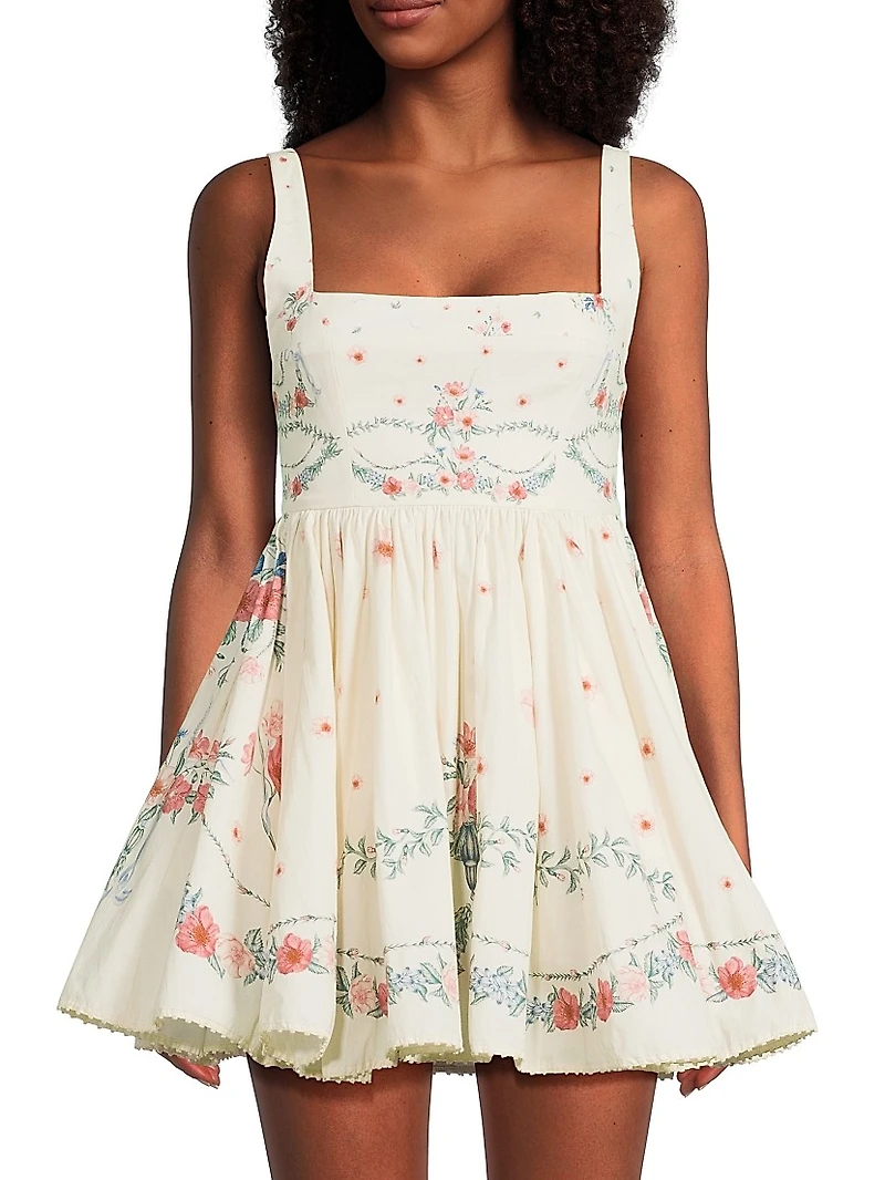 Hierbabuena Mosqueta Floral Minidress