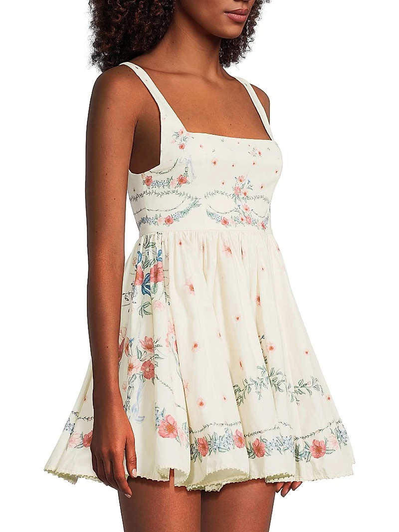 Hierbabuena Mosqueta Floral Minidress