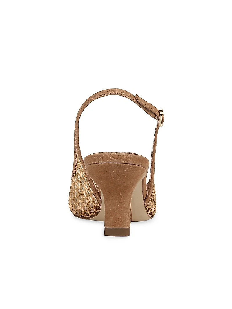 Bianka 65MM Mesh Slingback Pumps