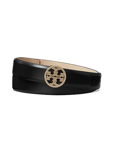 Miller Leather Pavé Logo Belt