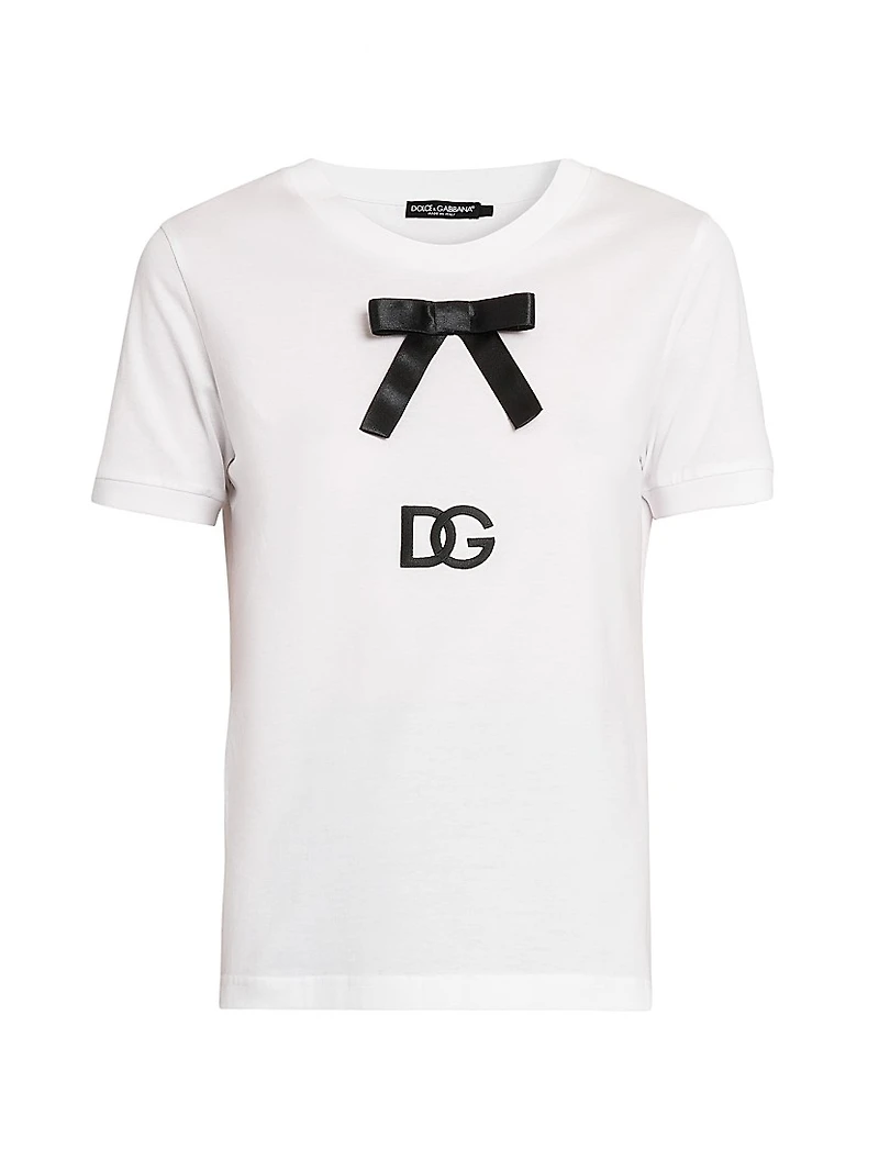 Bow Logo Cotton T-Shirt