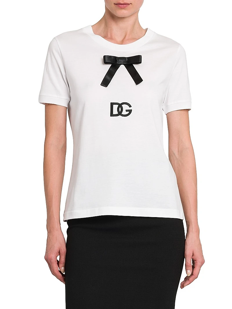 Bow Logo Cotton T-Shirt