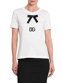 Bow Logo Cotton T-Shirt