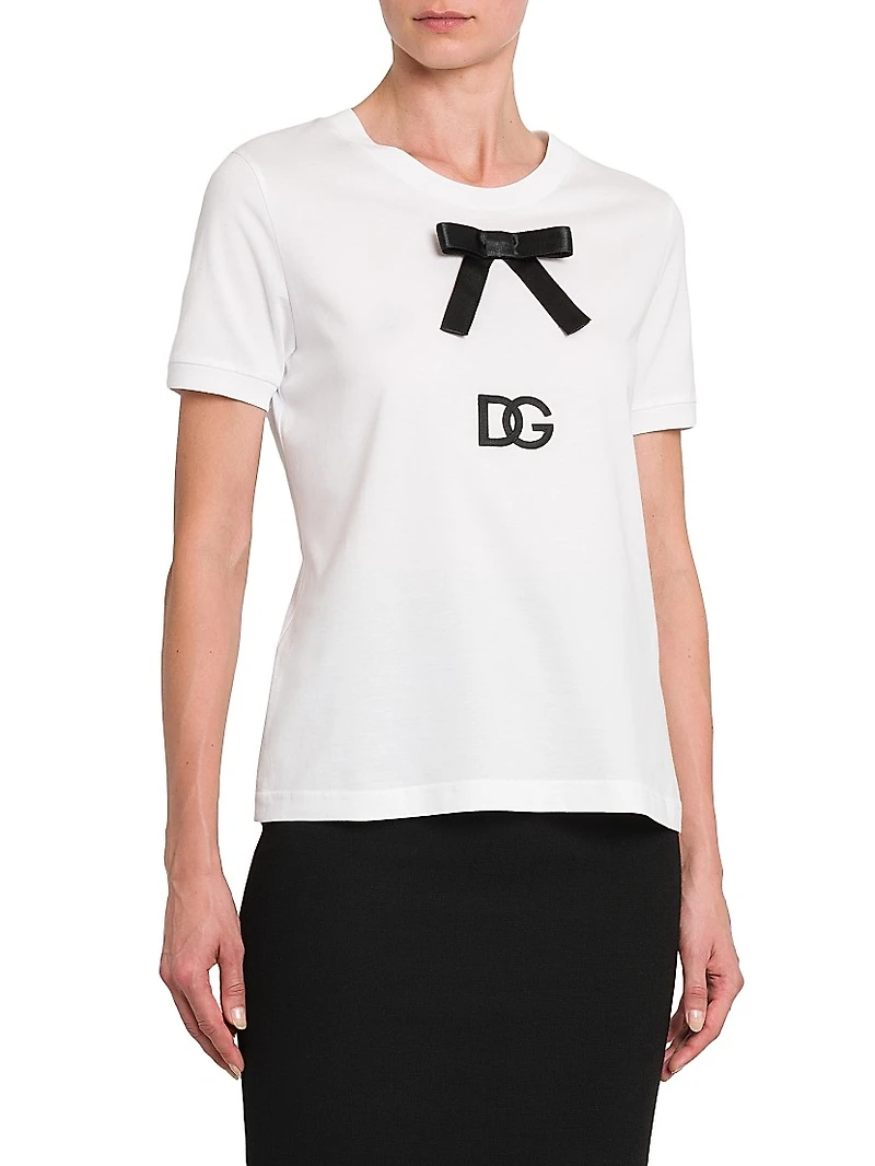 Bow Logo Cotton T-Shirt