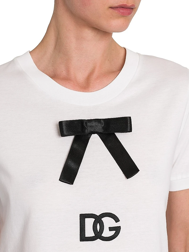 Bow Logo Cotton T-Shirt