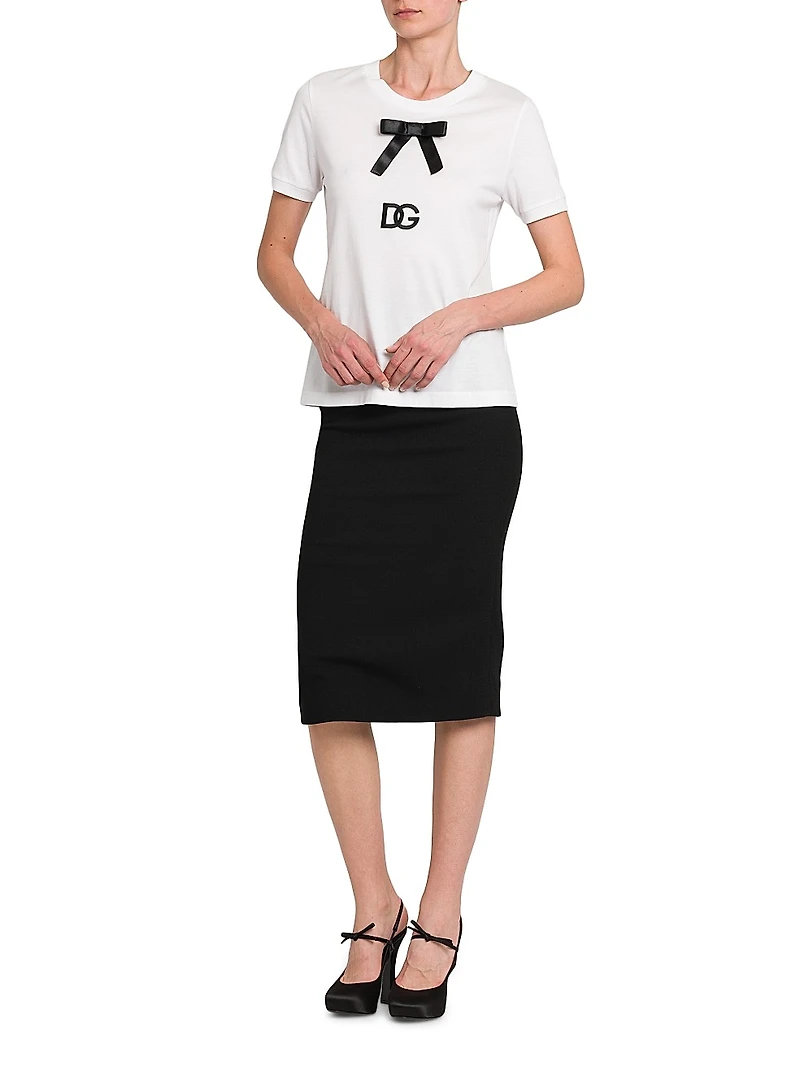 Bow Logo Cotton T-Shirt