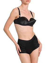 Stretch Satin Silk Coulotte Panties