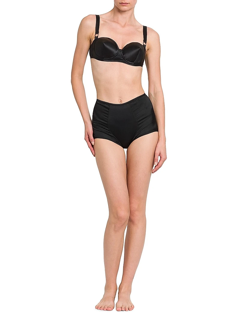 Stretch Satin Silk Coulotte Panties