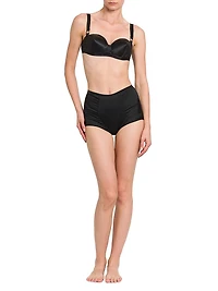 Stretch Satin Silk Coulotte Panties