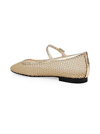 Grainne Lace & Leather Ballet Flats