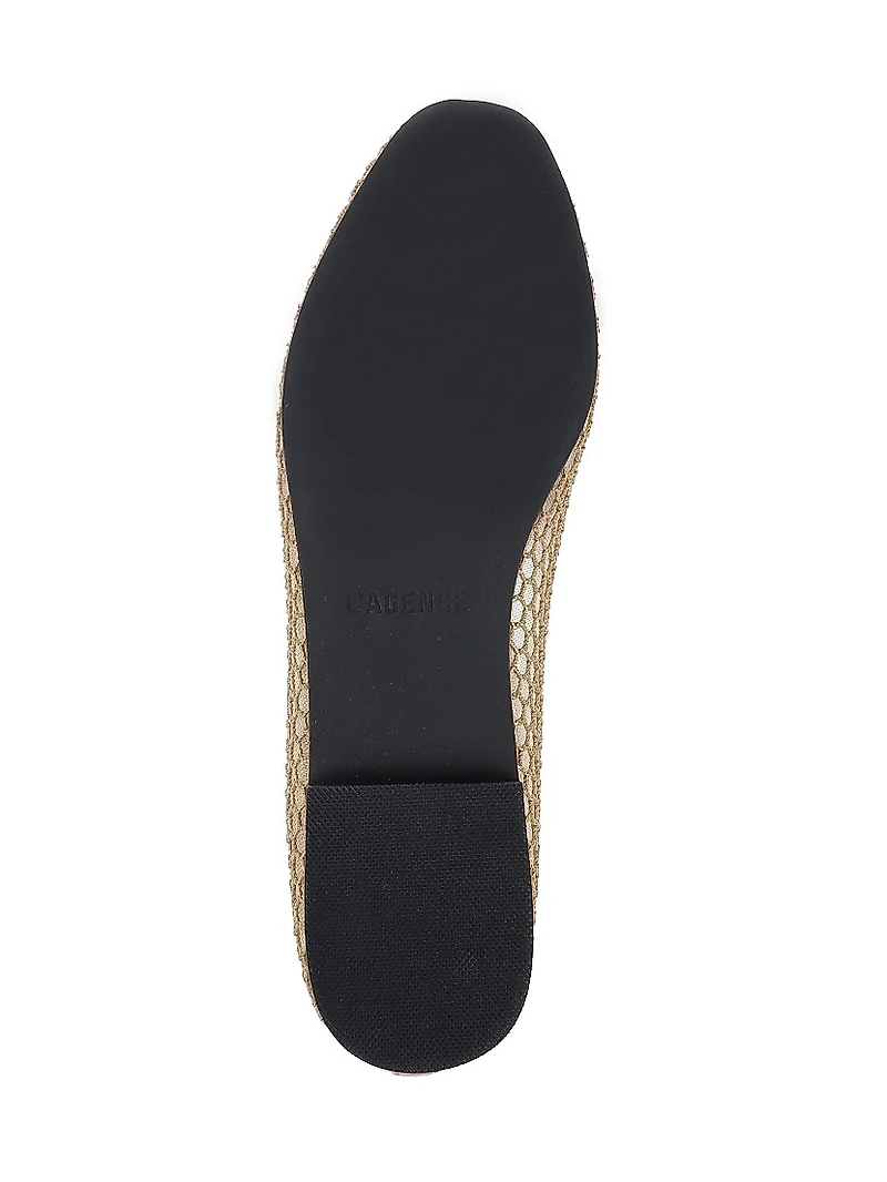 Grainne Lace & Leather Ballet Flats
