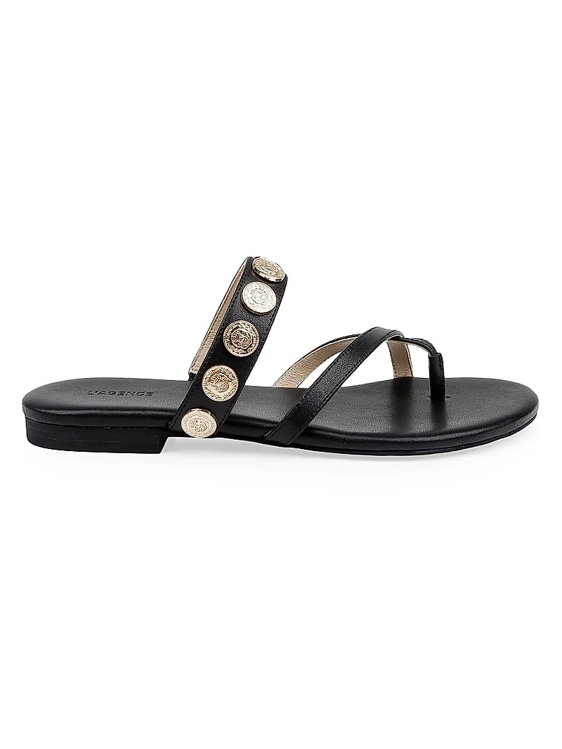 Hanna Leather Slip-On Sandals