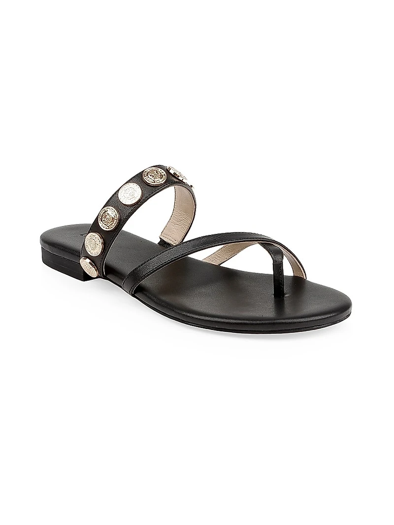 Hanna Leather Slip-On Sandals