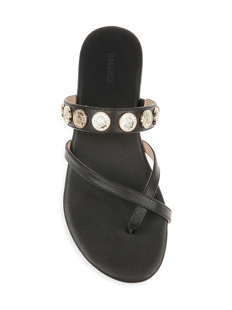 Hanna Leather Slip-On Sandals