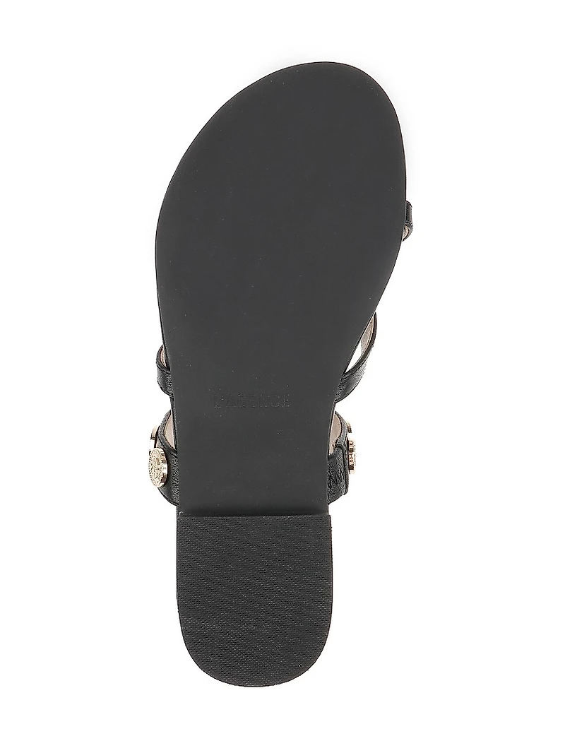Hanna Leather Slip-On Sandals