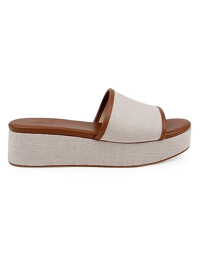 Inaya 50MM Cotton Platform Slip-On Sandals
