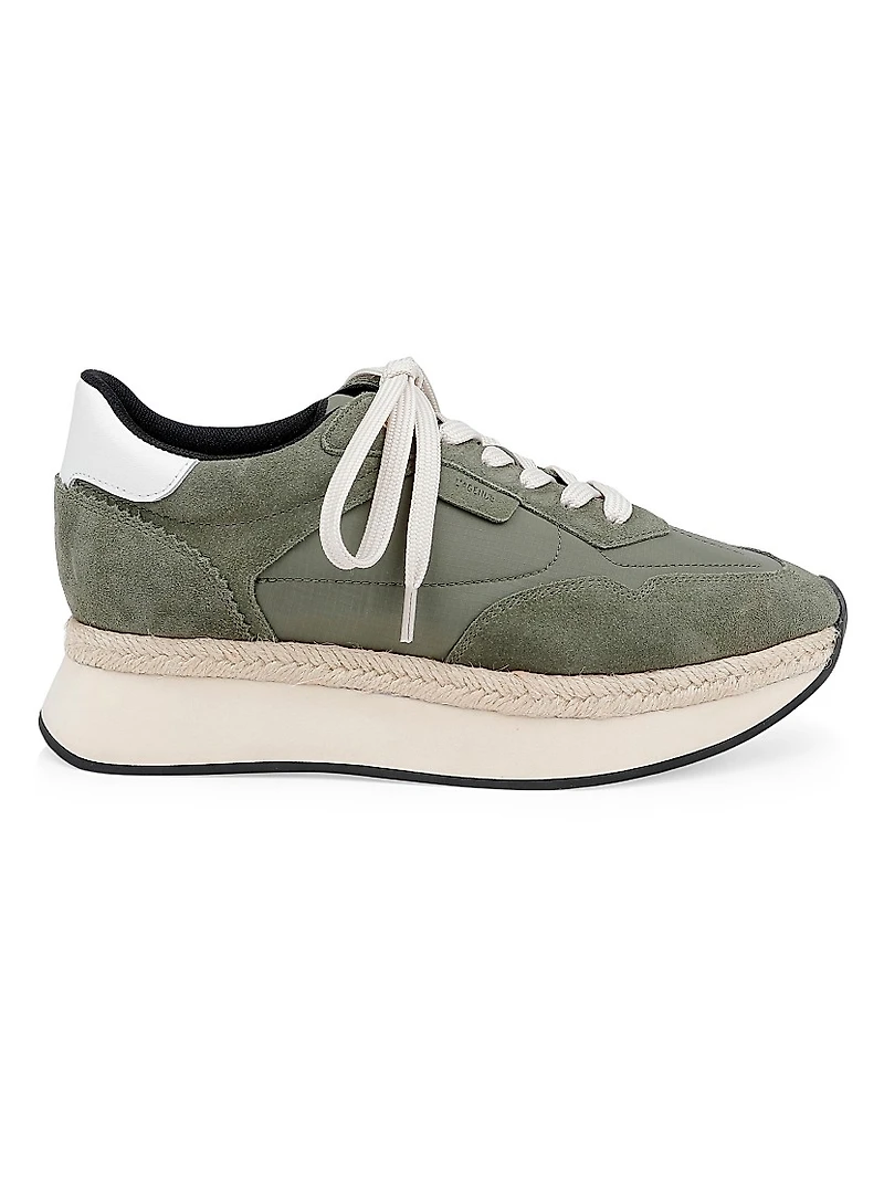 Ivone Suede & Nylon Platform Sneakers