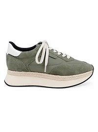 Ivone Suede & Nylon Platform Sneakers