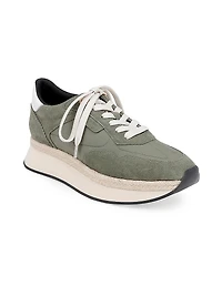 Ivone Suede & Nylon Platform Sneakers