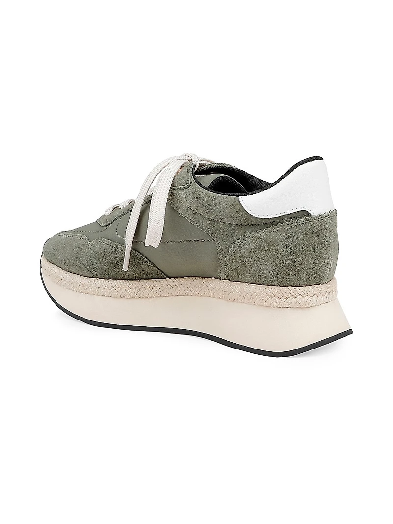Ivone Suede & Nylon Platform Sneakers