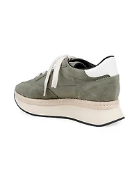 Ivone Suede & Nylon Platform Sneakers