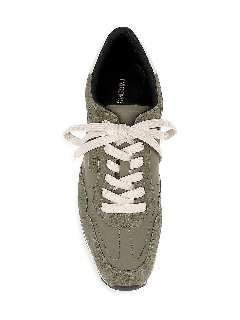 Ivone Suede & Nylon Platform Sneakers