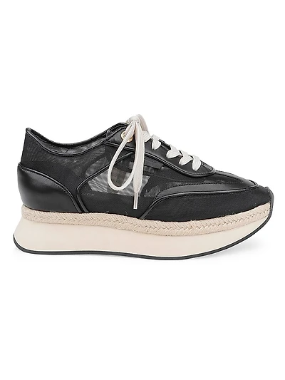 Iris Mesh & Leather Platform Sneakers