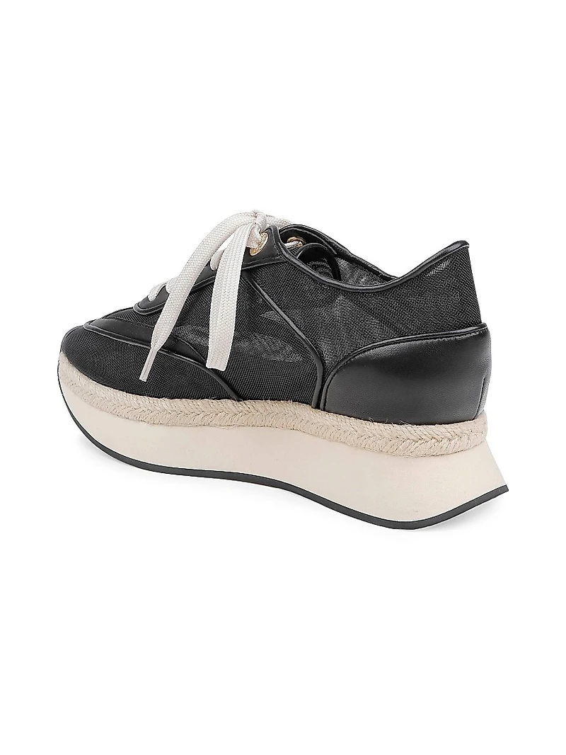 Iris Mesh & Leather Platform Sneakers