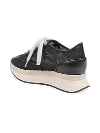 Iris Mesh & Leather Platform Sneakers
