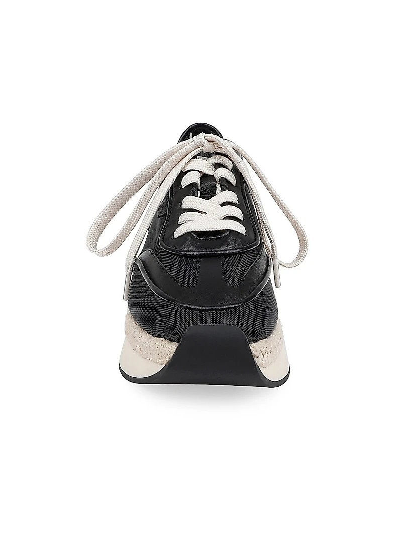 Iris Mesh & Leather Platform Sneakers