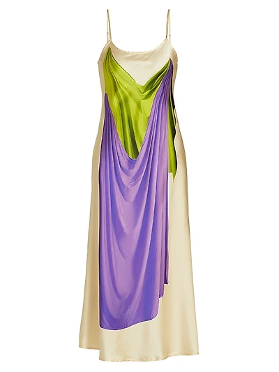 Double Drape Slip Dress