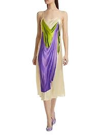 Double Drape Slip Dress