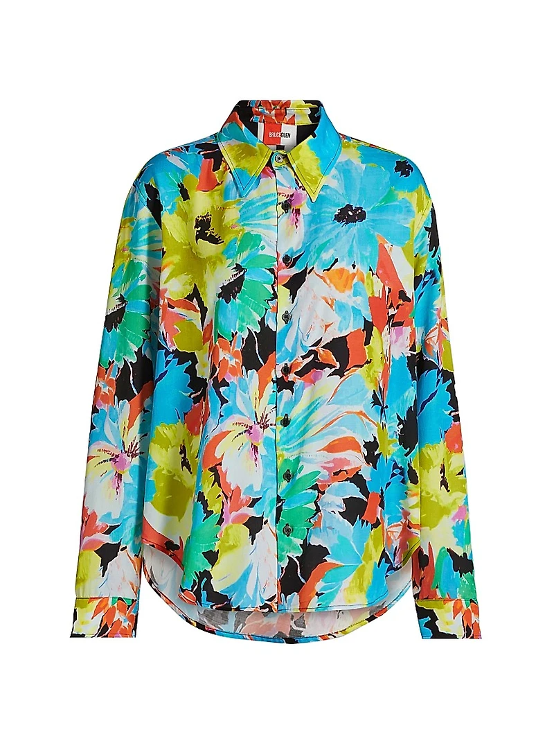 Brite Floral Button-Up Shirt