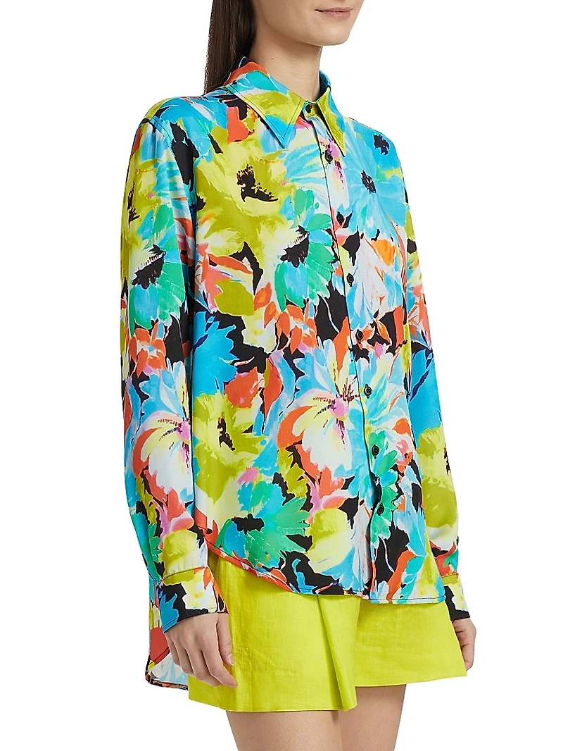 Brite Floral Button-Up Shirt