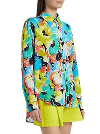 Brite Floral Button-Up Shirt