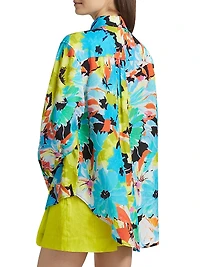 Brite Floral Button-Up Shirt