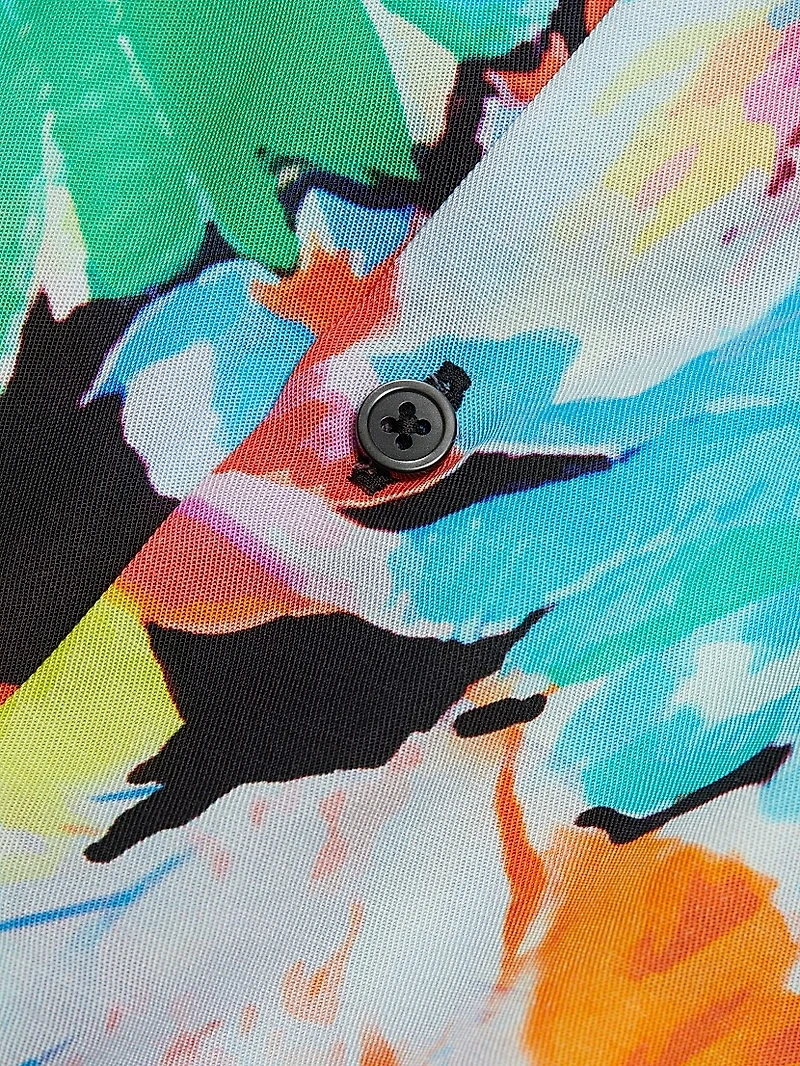 Brite Floral Button-Up Shirt