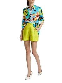 Brite Floral Button-Up Shirt