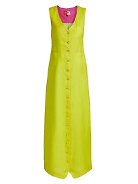 Linen Vest Maxi Dress