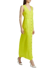 Linen Vest Maxi Dress