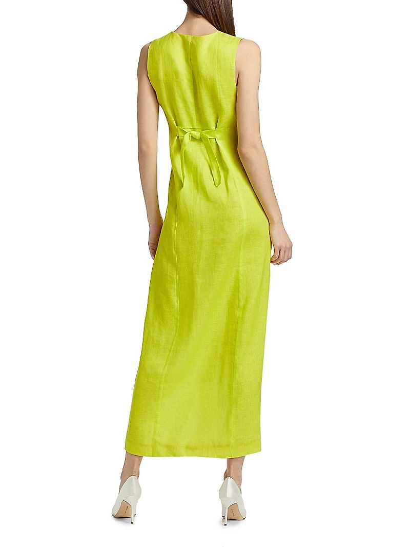 Linen Vest Maxi Dress