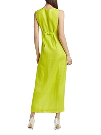 Linen Vest Maxi Dress