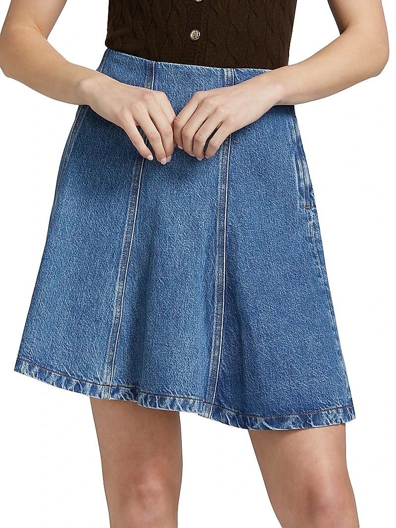 The Sway Denim Miniskirt