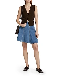The Sway Denim Miniskirt