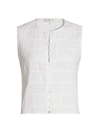 Smocked Sleeveless Top