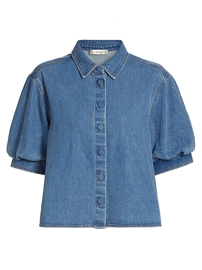 The Billow Sleeve Denim Shirt