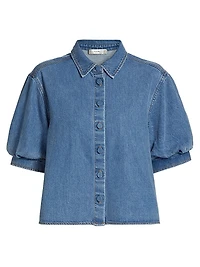 The Billow Sleeve Denim Shirt